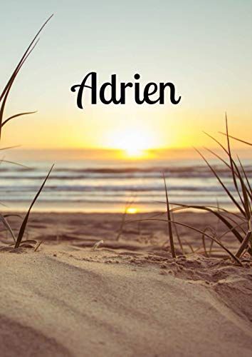 Adrien: 21 X 29,7 Cm - Cahier Petits Carreaux Personnalisé - 100 Pages - A4 Portrait - Blanc (French Edition)