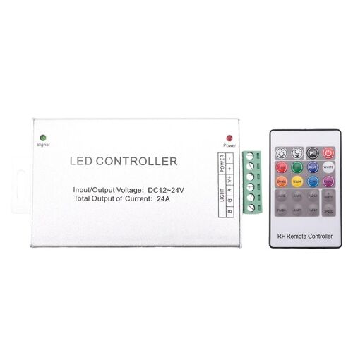 Contrôleur Led 12-24v Basse Pression Rf Coloré 20-Touche Télécommande Rgb Barre Lumineuse Gradation Controll