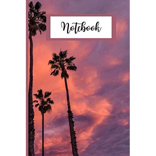 Notebook: Nature Orange Sky Notebook Blank Lined 100 Pages 6x9inches