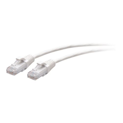 C2G 1ft (0.3m) Cat6a Snagless Unshielded (UTP) Slim Ethernet Network Patch Cable - White - Cordon de raccordement - RJ-45 (M) pour RJ-45 (M) - 30 cm - 4.8 mm - UTP - CAT 6a - moulé, sans crochet...