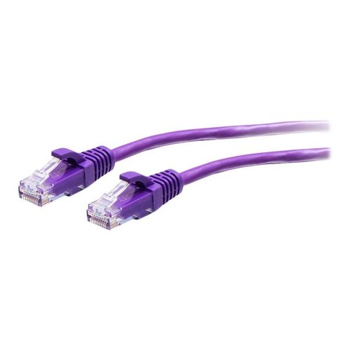 C2G 1ft (0.3m) Cat6a Snagless Unshielded (UTP) Slim Ethernet Network Patch Cable - Purple - Cordon de raccordement - RJ-45 (M) pour RJ-45 (M) - 30 cm - 4.8 mm - UTP - CAT 6a - moulé, sans crochet...