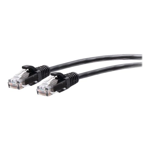 C2G 1ft (0.3m) Cat6a Snagless Unshielded (UTP) Slim Ethernet Network Patch Cable - Black - Cordon de raccordement - RJ-45 (M) pour RJ-45 (M) - 30 cm - 4.8 mm - UTP - CAT 6a - moulé, sans crochet...