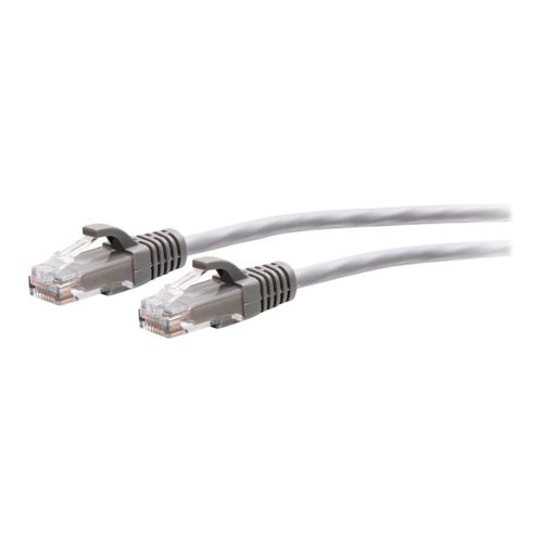 C2G 1ft (0.3m) Cat6a Snagless Unshielded (UTP) Slim Ethernet Network Patch Cable - Gray - Cordon de raccordement - RJ-45 (M) pour RJ-45 (M) - 30 cm - 4.8 mm - UTP - CAT 6a - moulé, sans crochet -...