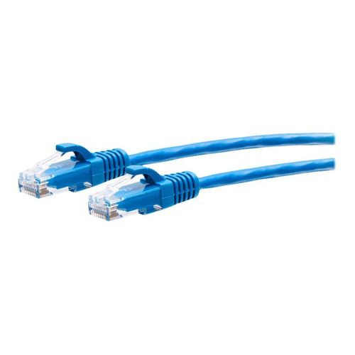 C2G 6ft (1.8m) Cat6a Snagless Unshielded (UTP) Slim Ethernet Network Patch Cable - Blue - Cordon de raccordement - RJ-45 (M) pour RJ-45 (M) - 1.8 m - 4.8 mm - UTP - CAT 6a - moulé, sans crochet -...
