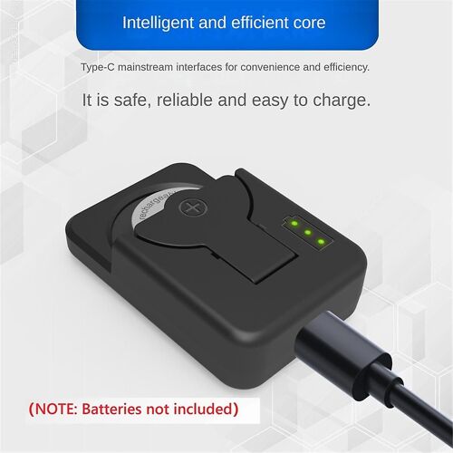 Button Battery Charger Type-C Lithium Battery Charger for LIR2032/LIR1632/LIR2025/LIR2016/LIR2032H,