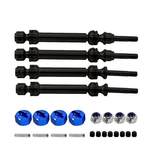 For 1/10 Slash Huanqi 727 Mountain Rat Metal Front And Rear Drive Shaft Spline Cvd,Black