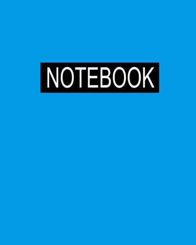 Blue 8x10 Inch 120 Page College-Ruled Paperback Notebook