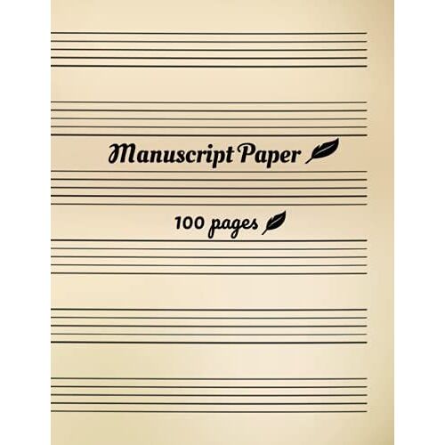 Blank Manuscript Paper Notebook: Sheet Music Blank, 13 Staves Per Page, (8.5"X 11" - 100 Pages)