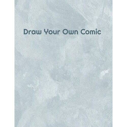 8.5x11 Pretty Blue Marble Texture 100 Page Draw Your Own Comic Blank Comic Book