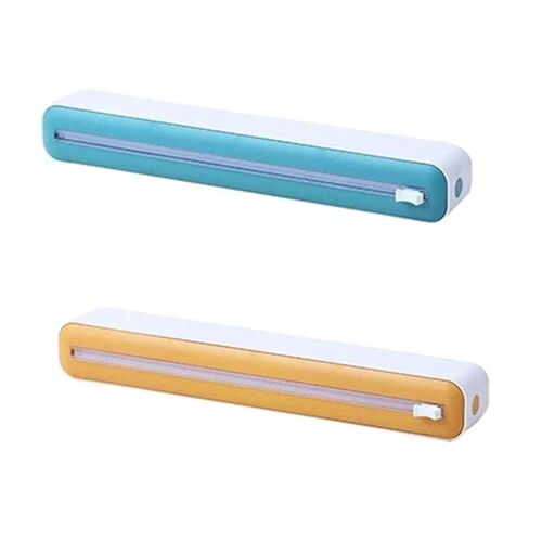 Magnetic Refillable Plastic Wrap Dispenser with Cutter, Tin Aluminum Foil Dispenser Cutter, Film Wr