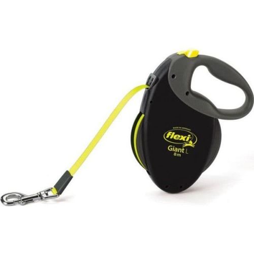 Laisse Giant L Tape 8 M Black/ Neon Yellow Flexi Gt3-210-S-Neo-12