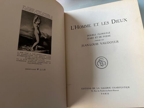 L¿Homme Et Les Dieux. Double Florilège D'art Et De Poésie.