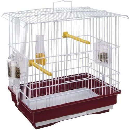 Giusy Cage Pour Oiseaux Rouge Et Blanc