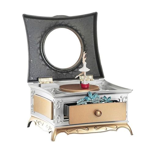 Boîte À Musique En Forme De Ballerine, Coffret À Bijoux Avec Tiroirs Extractibles, Avec Miroir En Verre, Cadeaux Pour Danseuse
