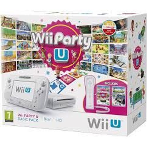 Pack Console Wii U - Party Blanche avec 2 Jeux Wii Party NintendoLand