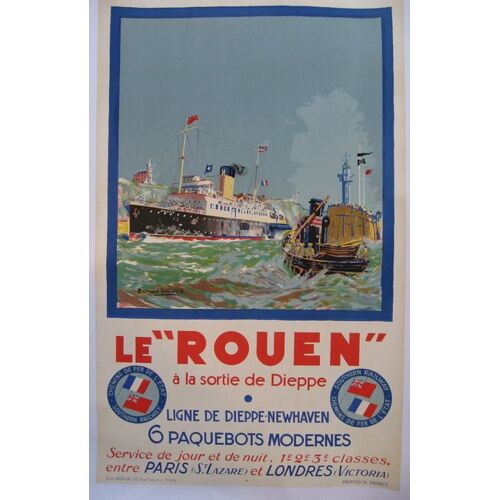 Affiche Le Rouen Paquebot