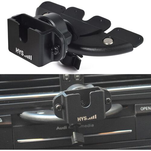 fente CD | Support pour appareils radio dans le véhicule | S'adapte à tous les lecteurs CD de voiture ordinaires | Compatible avec plusieurs modèles de talkies walkies avec clip arrière