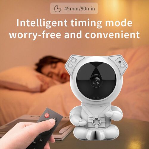 Veilleuse D'astronaute Mignonne Avec Télécommande, 8 Effets De Nébuleuse Galaxie, Projecteur De Table, Rotation Multi-Angle, Cadeau De Fête