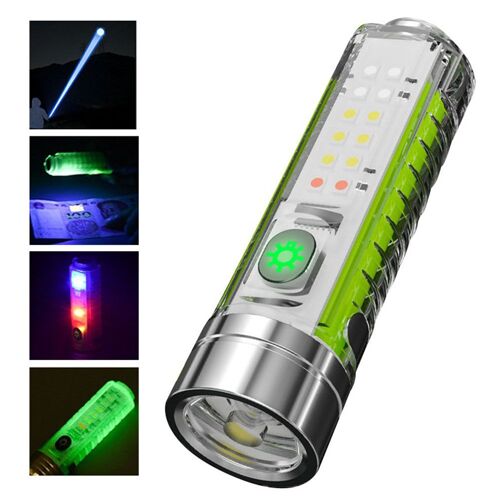 Lampe De Poche Uv Portable De Type C, Rechargeable Par Usb, Détecteur De Taches D'urine D'animaux Domestiques, Réparation, Porte-Clés De Travail, 8 Modes, Étanche Ipx6