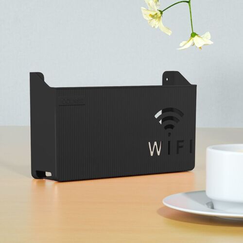 Boîte de rangement de routeur sans fil, boîte de blindage Wifi murale, décodeur sans poinçon, support de câble, organisateur de support d'alimentation, décoration de maison
