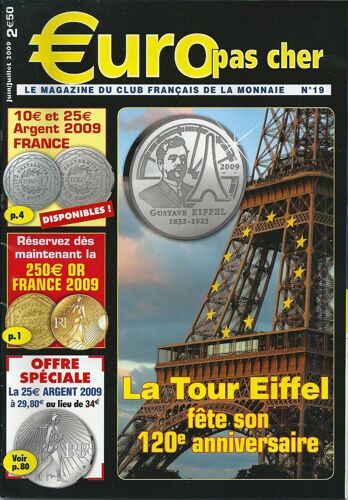 Euro Pas Cher  N° 19 : La Tour Eiffel Fête Son 120eme Anniversaire