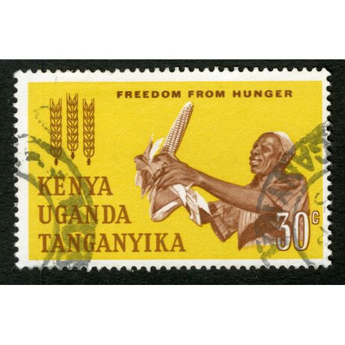 Timbre Oblitéré Freedom From Hunger,Kenya,Uganda,Tanganyika,30c