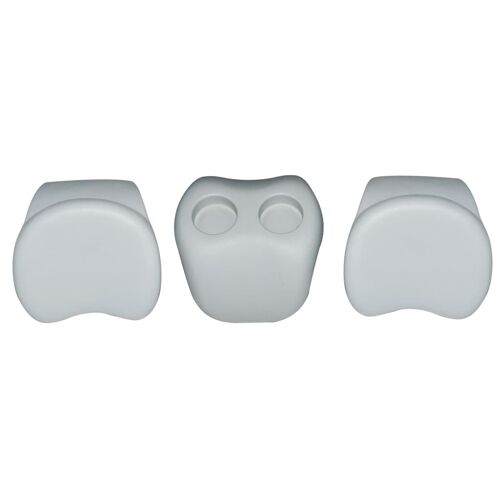 MSpa 2 appuis-tête et 1 porte-gobelet B0301350 - Piscine et spa - Accessoires pour piscines et spas - Blanc - Blanc
