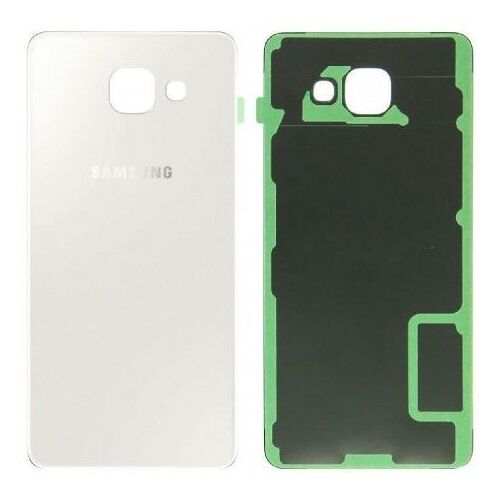 Vitre Arrière Coque Batterie Pour Samsung A7 2016 (A710f) Blanc/White Logo+Adhésif
