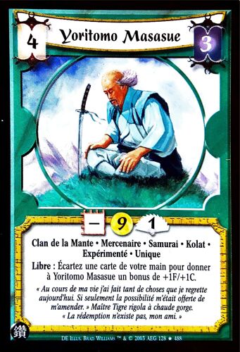 Carte Legend Of The Five Rings : Yoritomo Masasue 128/488