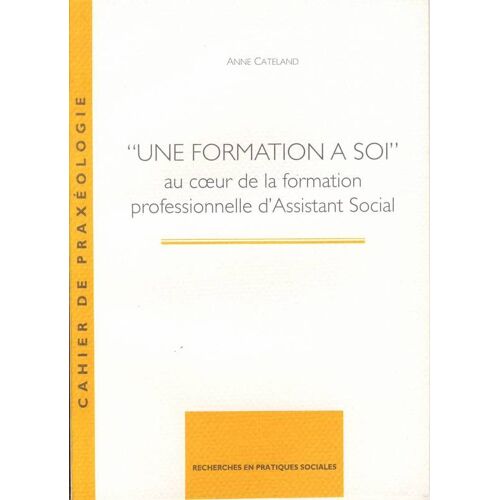 "Une Formation À Soi" Au Coeur De La Formation Professionnelle D'assistant Social