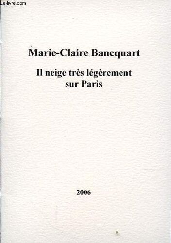 Il Neige Tres Legerement Sur Paris