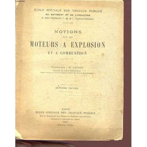 Notions Sur Les Moteurs A Explosion Et A Combustion