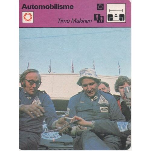 Fiche Sur L'automobilisme, Timo Makinen, Finlande