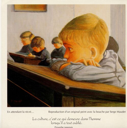 En Attendant La Récré (Serge Maudet, Peintre Avec La Bouche)