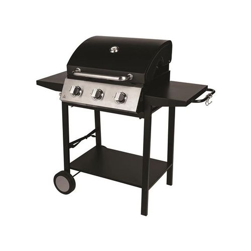 Somagic - Barbecue gaz harlem 55x41cm grille acier chrome 3 bruleurs 9kw couvercl 335541