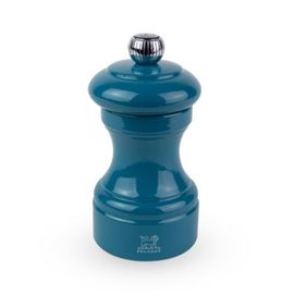 Bistro Moulin À Poivre Manuel En Bois Laqué, Bleu Pacifique, 10 Cm - 4"