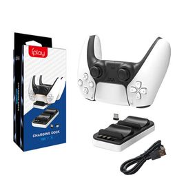 Contrôleur De Jeu Ps5 Chargeur Double Siège Ps5 Contrôleur Sans Fil Chargeur Poignée Base De Charge Avec Chargeur De Tête De Conversion