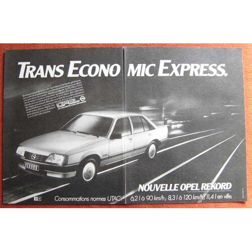 Publicité Papier - Voiture Opel Rekord De 1983