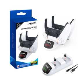 Ps5 Poignée Sans Fil Locomotive Double Siège Chargeur Ps5 Poignée Chargeur Ps5 Double Chargeur Avec Tête De Conversion Lumière Led 0506