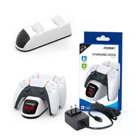 Contrôleur Sans Fil Ps5 Chargeur De Siège À Charge Rapide Contrôleur De Jeu Ps5 Locomotive Chargeur De Siège Double Avec Voyant Led Avec Vache À Feu