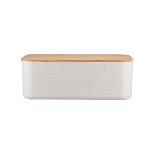 Boîte À Pain Avec Couvercle 29 Cm En Bambou Blanc