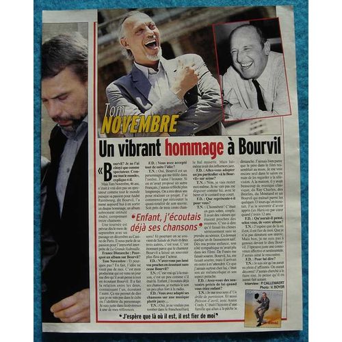 France Dimanche N°3122, Coupure De Presse: Tom Novembre, Bourvil