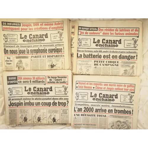 Canard Enchainé, Journaux Anciens, Vieux Journaux, Collection - Année 1999 Complète - 52 Numéros