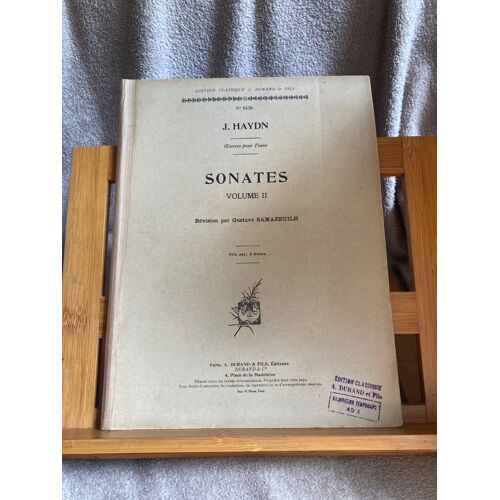 J. Haydn Sonates Pour Piano Volume 2 Révision G. Samazeuilh Partition Ed. Durand
