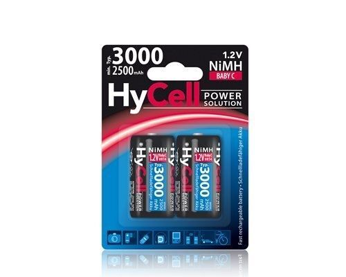 ANSMANN - 5035302 - PILES - BABY HYCELL - NIMH - 2 X C 3000 MAH - NOIR