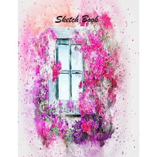 Sketch Book: Awesome Sketch Book For Girl & Woman, Drawing Writing Painting Sketching Or Doodling ,Cute Sketch Book For Adults To Practice Drawing A Large Journal With Blank Paper