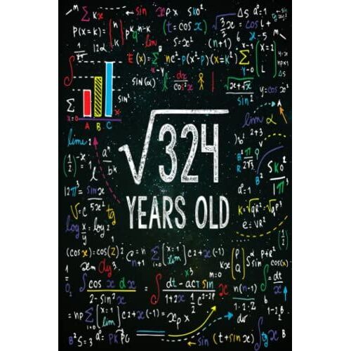 Notebook 6"X9" And 120 Lined Paper: Square Root Of 324 18th Birthday 18 Year Old Gifts Math Bday