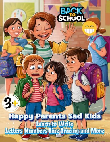 Back To School Happy Parents Sad Kids: Learn To Write Abc Letters Numbers Line Tracing And More