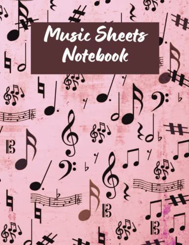 Music Sheets Notebook: Standard Music Manuscript Paper: Blank Music Sheets Notebook, 12 Staves Per Page (8.5 X 11) 120 Pages