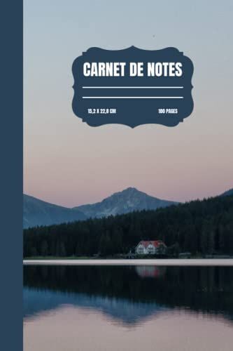Carnet : Carnet De Notes Ligné Sur Le Thème De Beaux Paysages - Taille Grand Format - 15,24 X 22,86 - 100 Pages - Pages Avec Des Marges Et Illustrations
